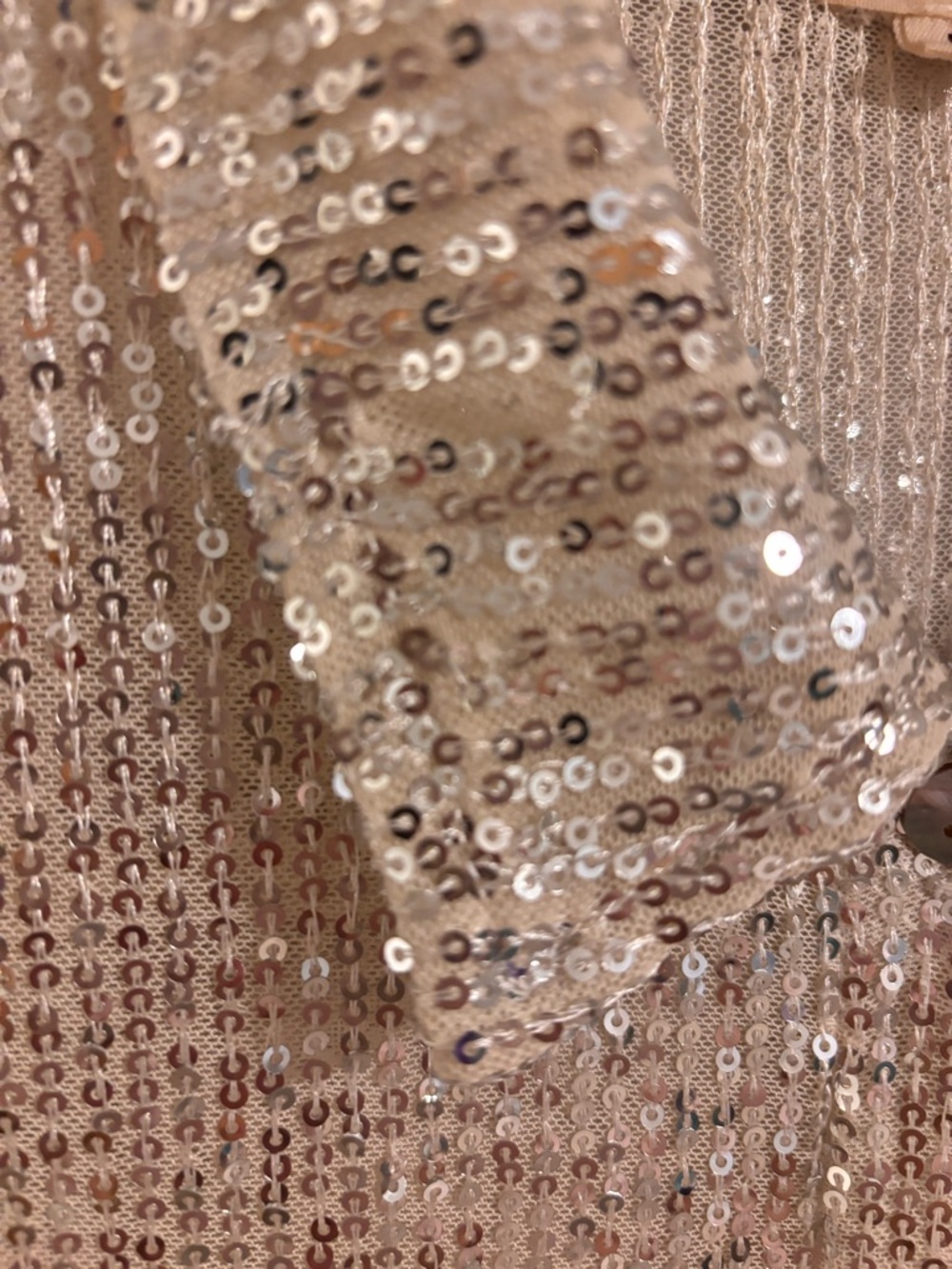 POL ivory sequined button down blouse - Picture 8 of 10